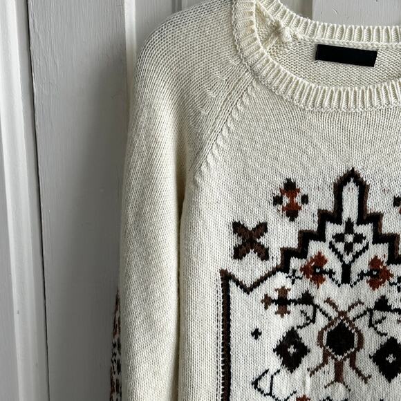 ASOS Geometric Hand Knit Wool Blend Sweater - Picture 4 of 9